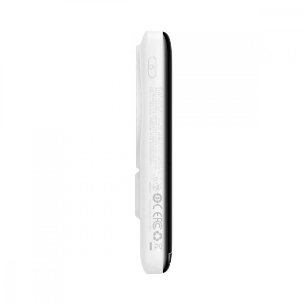 Зовнішній акумулятор Baseus Magnetic Bracket Wireless Fast Charge Power Bank 10000mAh 20W White (With cable Type-C to Type-C 60W（20V/3A)