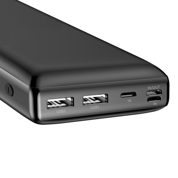 Зовнішній акумулятор Baseus Mini JA Fast charge power bank 3A 30000mAh Black