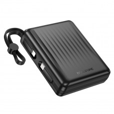 Зовнішній акумулятор BOROFONE BJ70A Vigorous 22.5W+PD20W fully compatible power bank with cable(15000mAh) Black