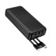 Зовнішній акумулятор BOROFONE BJ79A Clever power bank with 3 cables(20000mAh) Black (6941991121555)