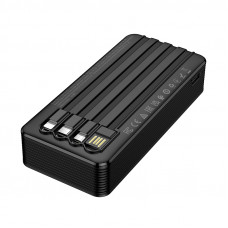 Зовнішній акумулятор BOROFONE BJ84A Smooth power bank with four cables(20000mAh) Black (6941991126178)