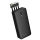 Зовнішній акумулятор BOROFONE BJ84A Smooth power bank with four cables(20000mAh) Black (6941991126178)