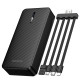 Зовнішній акумулятор BOROFONE BJ84A Smooth power bank with four cables(20000mAh) Black (6941991126178)
