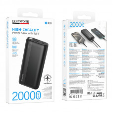 Зовнішній акумулятор BOROFONE BJ86 Victoria power bank(20000mAh) Black (6941991126468)