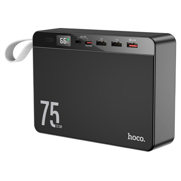Зовнішній акумулятор HOCO J94 Overlord 22.5W fully compatible power bank(75000mAh) Чорний