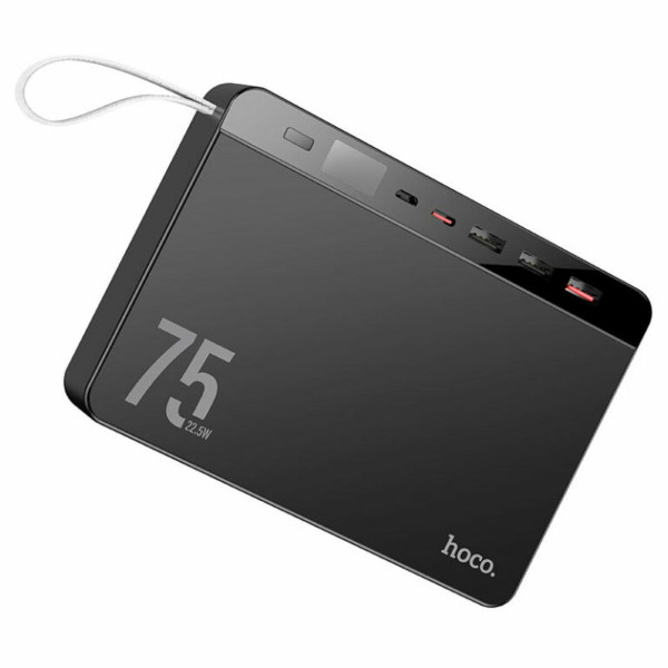 Зовнішній акумулятор HOCO J94 Overlord 22.5W fully compatible power bank(75000mAh) Чорний