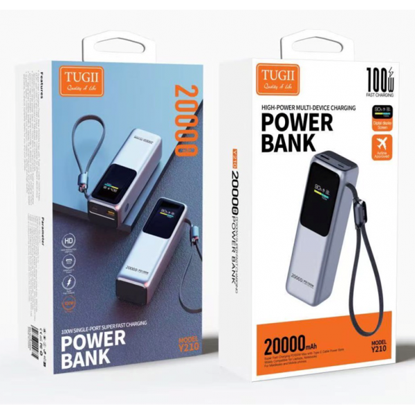 Зовнішній акумулятор WUW TUGII Y210 20000mah 100W (6917673155835)