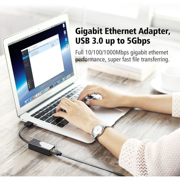 Адаптер UGREEN USB 3.0 Gigabit Ethernet Adapter (Чорний)
