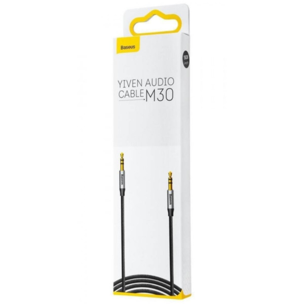 Аудіокабель Baseus Yiven Audio Cable M30 1M Silver+Black