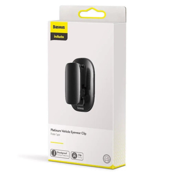 Автомобільний тримач для окулярів Baseus Platinum Vehicle eyewear clip （Paste type） Чорний