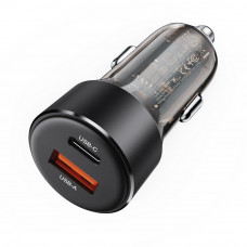 Автомобільний зарядний пристрій ACEFAST B12 60W (USB-A+USB-C) dual-port car charger Black (6974316282914)