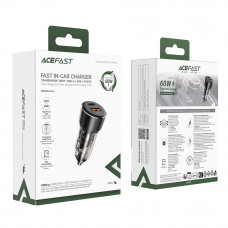 Автомобільний зарядний пристрій ACEFAST B12 60W (USB-A+USB-C) dual-port car charger Black (6974316282914)
