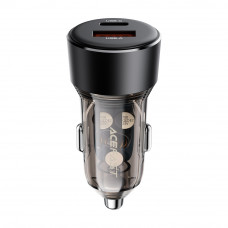 Автомобільний зарядний пристрій ACEFAST B12 60W (USB-A+USB-C) dual-port car charger Black (6974316282914)