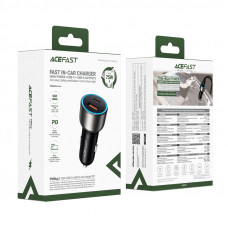 Автомобільний зарядний пристрій ACEFAST B21 75W(USB-C+USB-A)car charger Metal Gray (6974316286684)