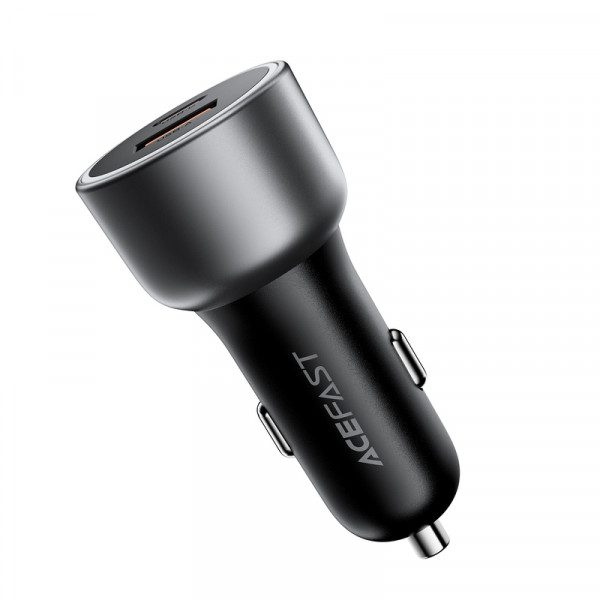 Автомобільний зарядний пристрій ACEFAST B21 75W(USB-C+USB-A)car charger Metal Gray (6974316286684)