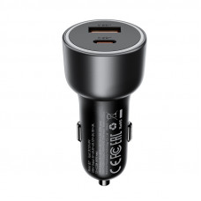 Автомобільний зарядний пристрій ACEFAST B21 75W(USB-C+USB-A)car charger Metal Gray (6974316286684)