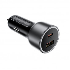 Автомобільний зарядний пристрій ACEFAST B21 75W(USB-C+USB-A)car charger Metal Gray (6974316286684)