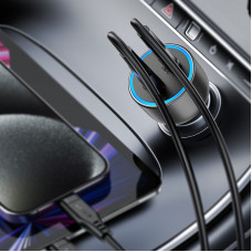 Автомобільний зарядний пристрій ACEFAST B21 75W(USB-C+USB-A)car charger Metal Gray (6974316286684)
