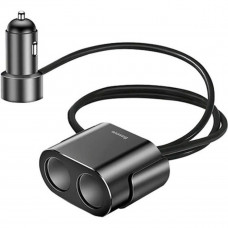 Автомобільний зарядний пристрій Baseus High Efficiency One to Two Cigarette Lighter Чорний