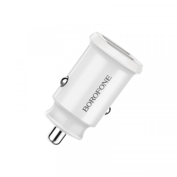 Автомобільний зарядний пристрій BOROFONE BZ8 MaxRide Dual Port Car Charger White (6957531088486)