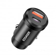 Автомобільний зарядний пристрій ESSAGER Shangrui mini A+C 30W Black