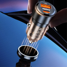 Автомобільний зарядний пристрій REMAX Walking Series 75W PD+QC 1C+1A Fast Car Charger RCC360 Black (6954851209133)