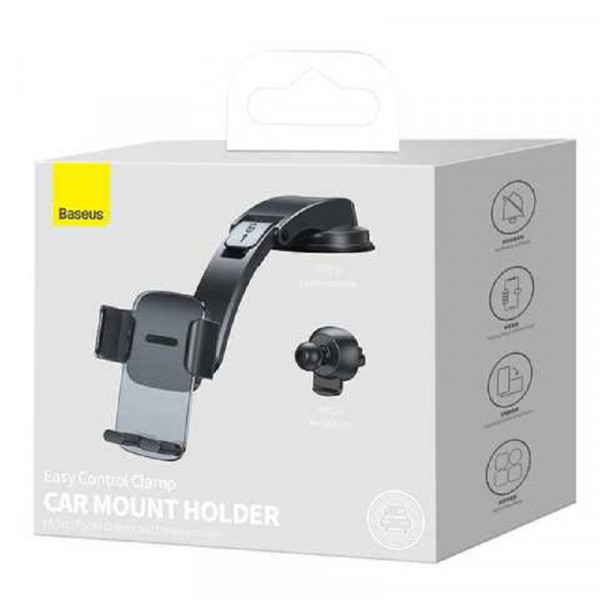 Автотримач для телефона Baseus Easy Control Clamp Car Mount Holder (A Set) Black (SUYK000001)