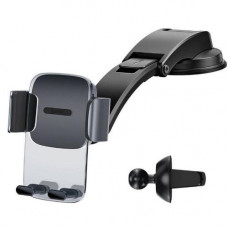 Автотримач для телефона Baseus Easy Control Clamp Car Mount Holder (A Set) Black (SUYK000001)