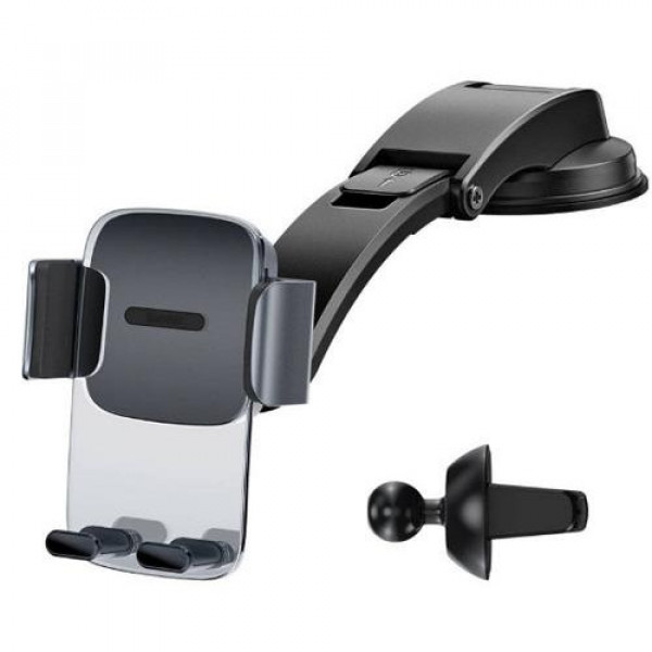 Автотримач для телефона Baseus Easy Control Clamp Car Mount Holder (A Set) Black (SUYK000001)