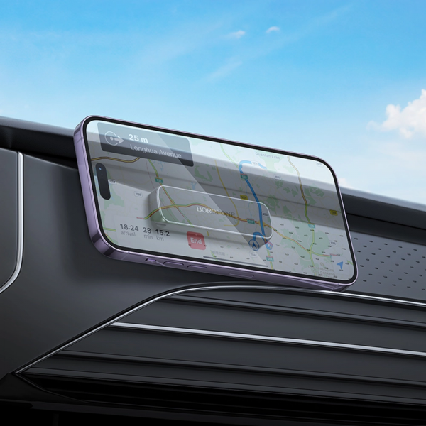 Автотримач для телефона BOROFONE BH121 Eternal magnetic car holder Black Gray (6941991115271)