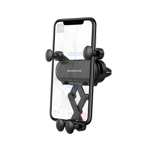 Автотримач для телефона BOROFONE BH18 Journey series in-car phone holder, carbon fiber pattern durable