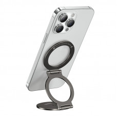 Автотримач для телефона HOCO H102 Whale magnetic ring holder(multi-scene) Metal Grey (6942007674478)