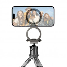Автотримач для телефона HOCO H102 Whale magnetic ring holder(multi-scene) Metal Grey (6942007674478)