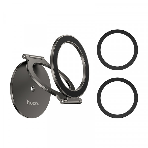 Автотримач для телефона HOCO H102 Whale magnetic ring holder(multi-scene) Metal Grey (6942007674478)