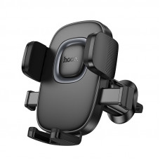 Автотримач для телефона HOCO H75 Crown one-button car holder(air outlet) Black Metal Gray (6942007646901)