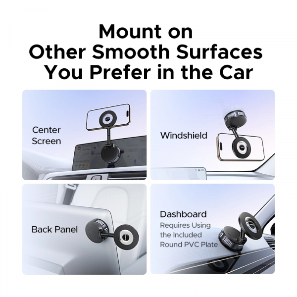 Автотримач для телефона UGREEN LP970 Suction Cup Magnetic Phone Mount (UGR-75666)