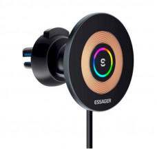 Автотримач для телефона з БЗП Essager Arpege 15W Magnetic Wirless Car Charger with Phone Holder Function (Standard Version) Black