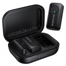 Бездротова мікрофонна система BOROFONE BFK17 Lemai wireless microphone Type-C Black (6941991127038)