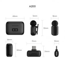 Бездротова мікрофонна система Ulanzi A200 Mini Mic dual-mic (Type-C) Black (A046)