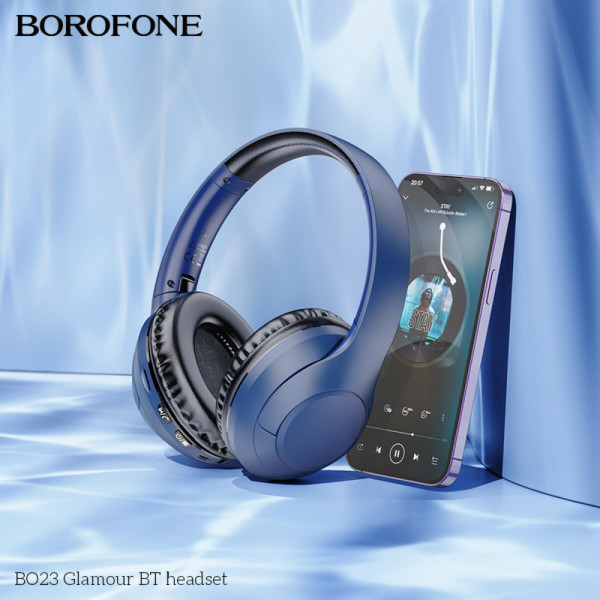 Бездротові навушники BOROFONE BO23 Glamour BT headset Блакитний