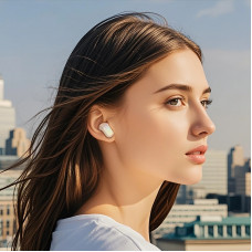 Бездротові навушники HOCO EQ20 Rhyme true wireless ANC+ENC noise reduction BT headset Milky White