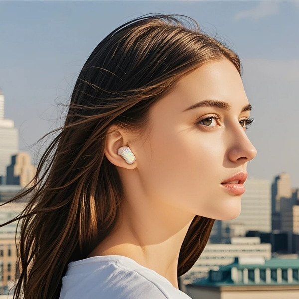 Бездротові навушники HOCO EQ20 Rhyme true wireless ANC+ENC noise reduction BT headset Milky White