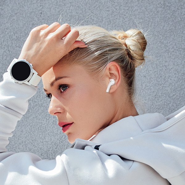 Бездротові навушники HOCO EW56 Plus Generoso true wireless ANC noise reduction BT headset White (6942007606707)