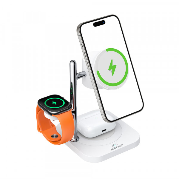 Бездротовий зарядний пристрій ACEFAST E39 desktop 4-in-1 wireless charging holder White (6974316286110)