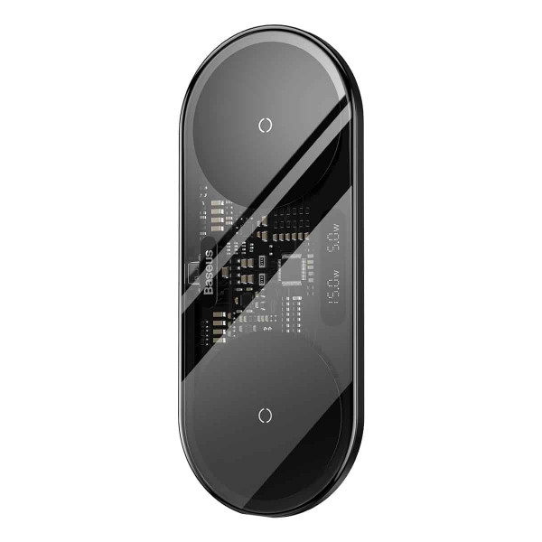 Бездротовий зарядний пристрій Baseus Digital LED Display 2in1 Wireless Charger 20W Чорний Universal version