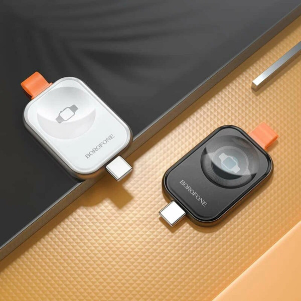 Бездротовий зарядний пристрій BOROFONE BQ25A Wireless charger for iWatch metal Gray