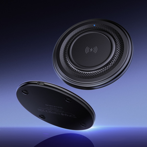 Бездротовий зарядний пристрій BOROFONE BQ40 Crown desktop wireless fast charger Black (6941991123740)