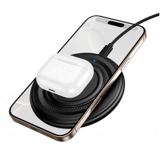 Бездротовий зарядний пристрій BOROFONE BQ40 Crown desktop wireless fast charger Black (6941991123740)