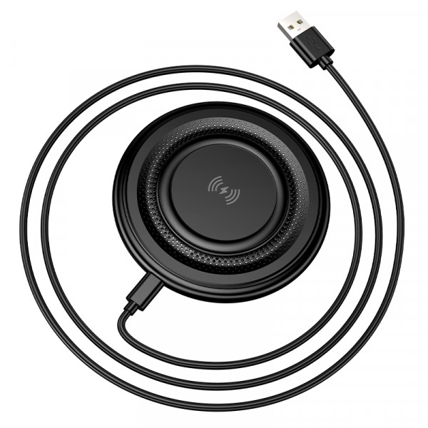 Бездротовий зарядний пристрій BOROFONE BQ40 Crown desktop wireless fast charger Black (6941991123740)