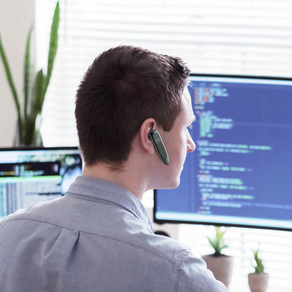 Bluetooth гарнітура HOCO E60 Brightness business BT headset Чорний